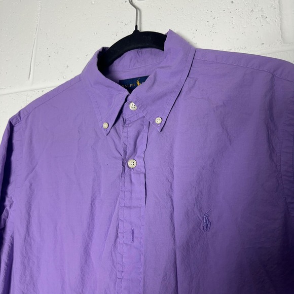 Polo Ralph Lauren Other - Polo Ralph Lauren Mens Purple Cotton Poplin Button Down Shirt Size M Long Sleeve